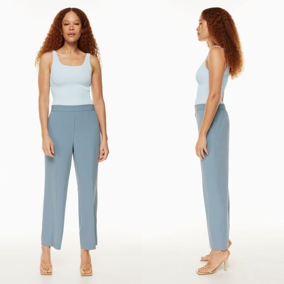 Aritzia Babaton Conan Wide Leg Pant in Blue Size 2 - Picture 2 of 8